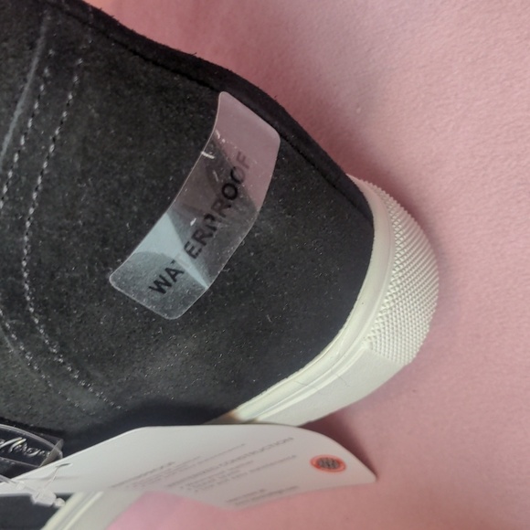 Aqua College Gayla Black Suede Leather Mink Insole Boots with Buckle Detail 6.5 - Picture 4 of 7